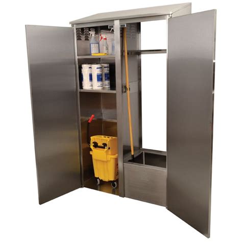 stainless steel storage cabinet janitor|stainless steel janitor cabinet.